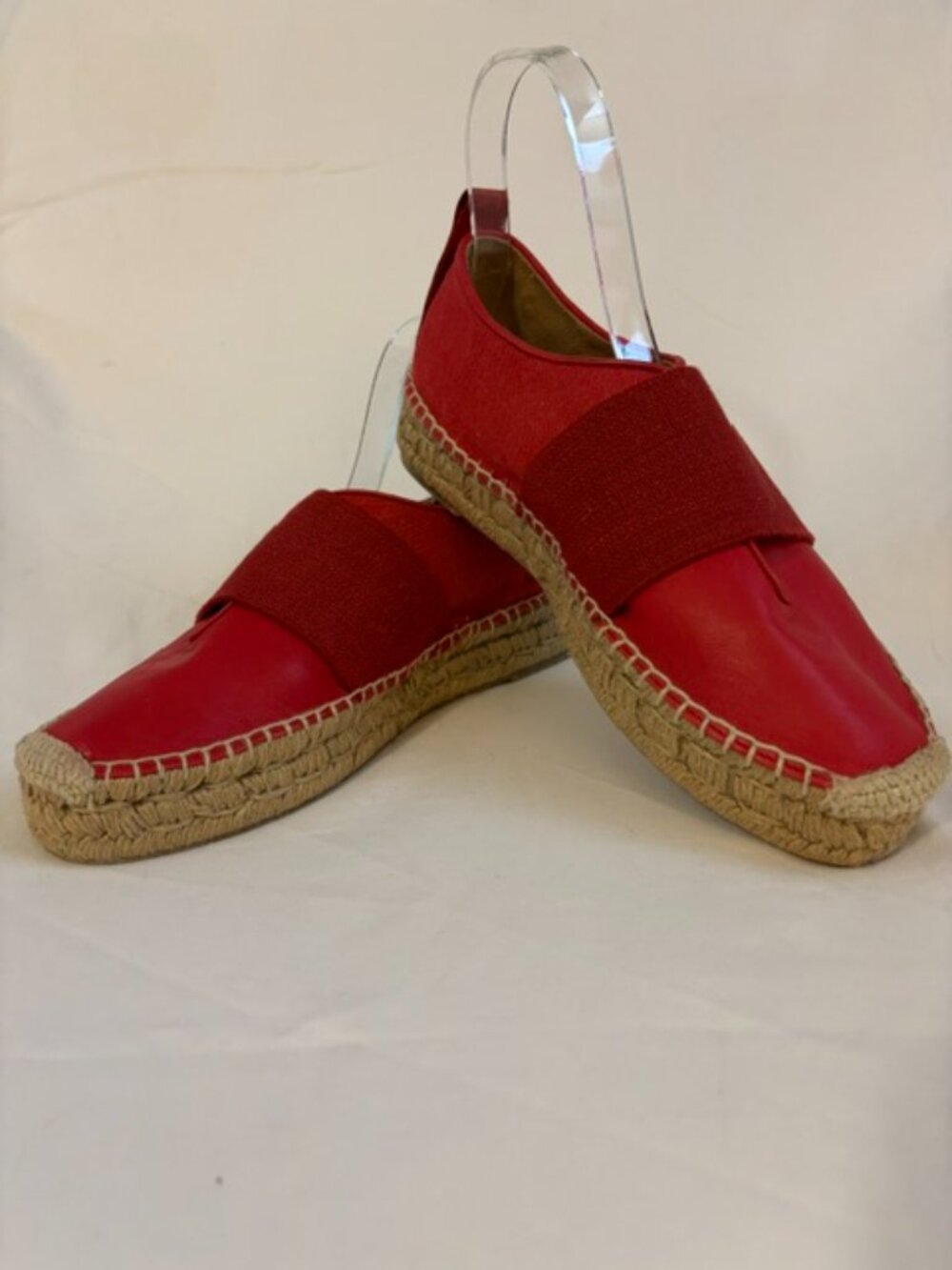 Rag & Bone Red Leather Nina Flat Espadrille Women's Size 38 (US 7.5)
